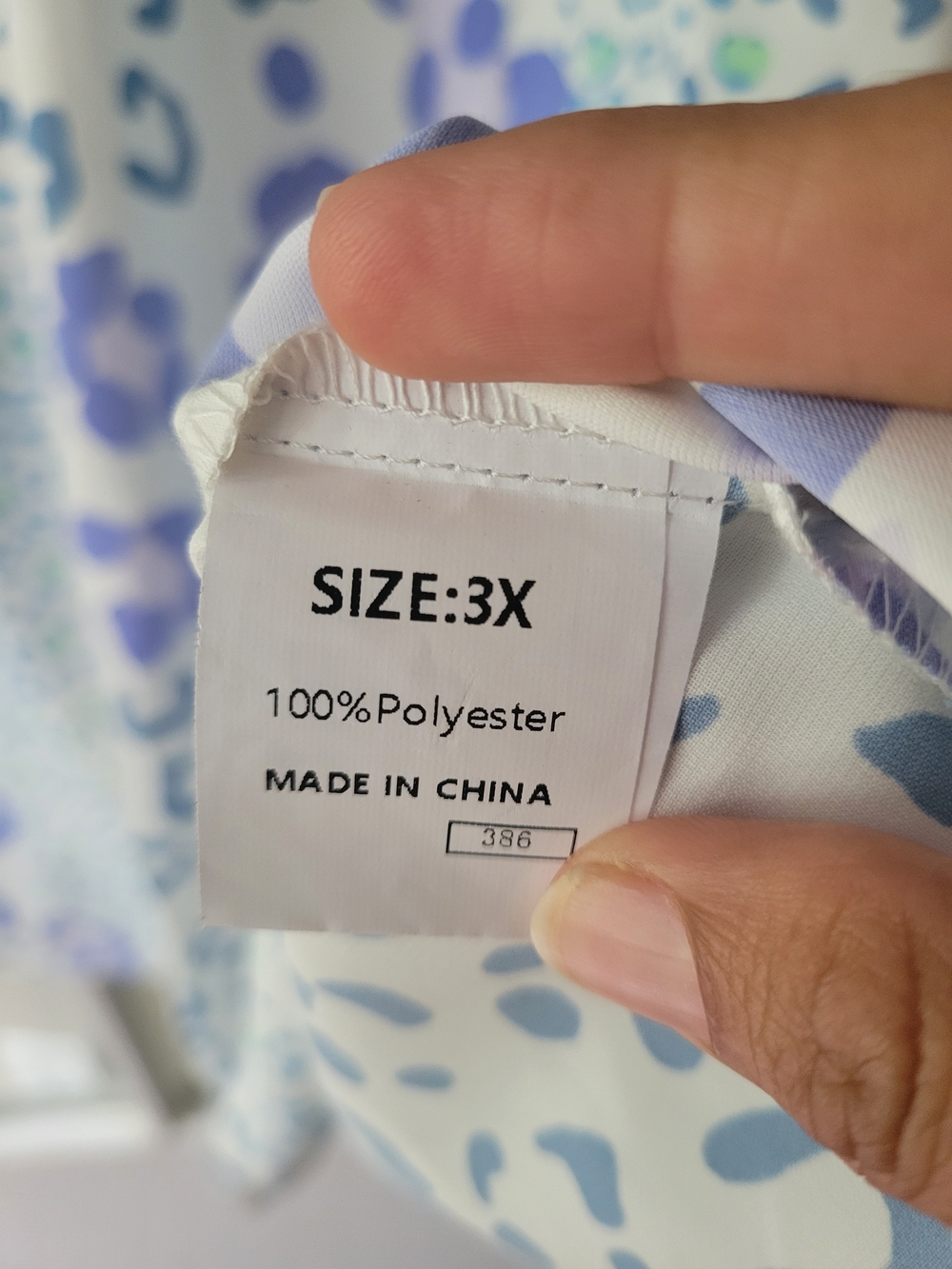 Womens Blue Leopard Print V Neck Short Sleeve Blouse Lightweight 3X Casual - Picture 7 of 17